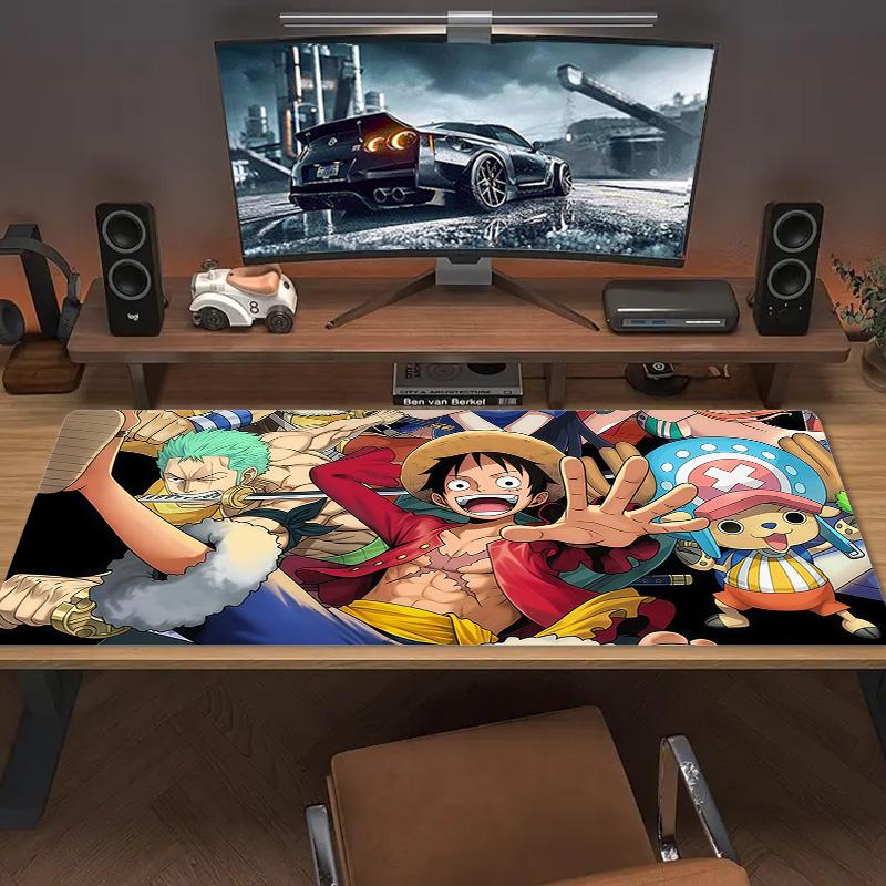 Straw Hat Crew Print Cushion Non-slip Laptop Tablet Big Mousepad XXL Mat Mini PC Playmat With Lock edge