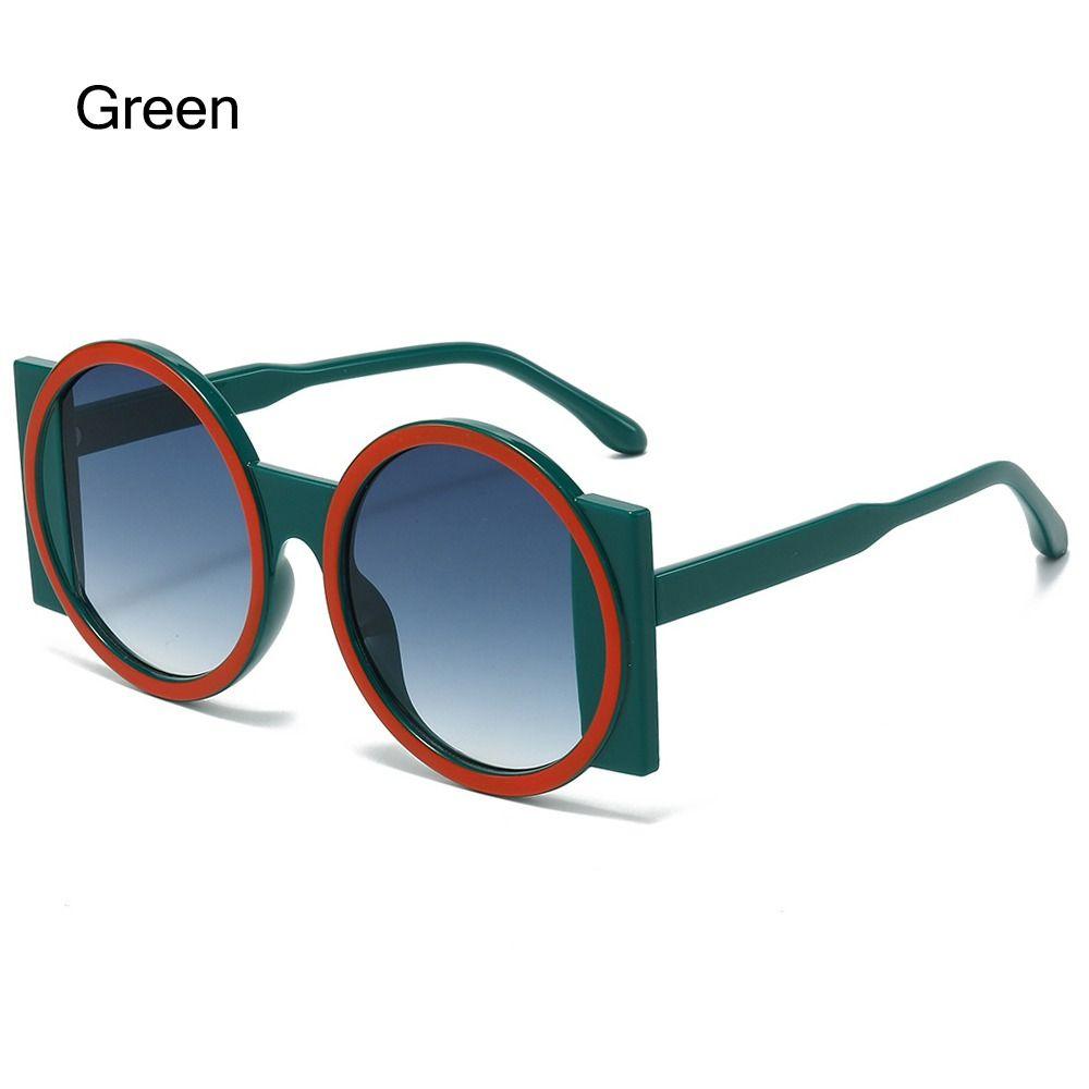 Unique Round Sunglasses UV400 Y2K Eyewear Trendy Contrast Color Shades for Women & Men