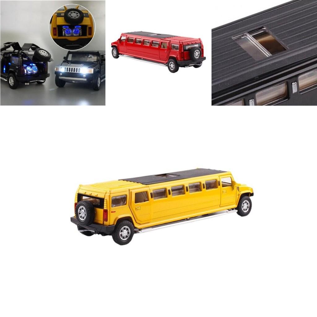 Stunning Alloy H6 132 Scale Model Car With Light Up Features And Pull Back Action