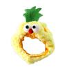 Cute Fruit Cat Hat Plush Pineapple Kitten Hat with Eyes Adjustable Watermelon Strawberry Soft Pet Hat for Cats And Small Dogs Party Costume Photo Prop