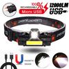 12000LM Waterproof Powerful LED Headlamp XPE + COB USB Rechargeable Headlight Head Torch Head Lamp