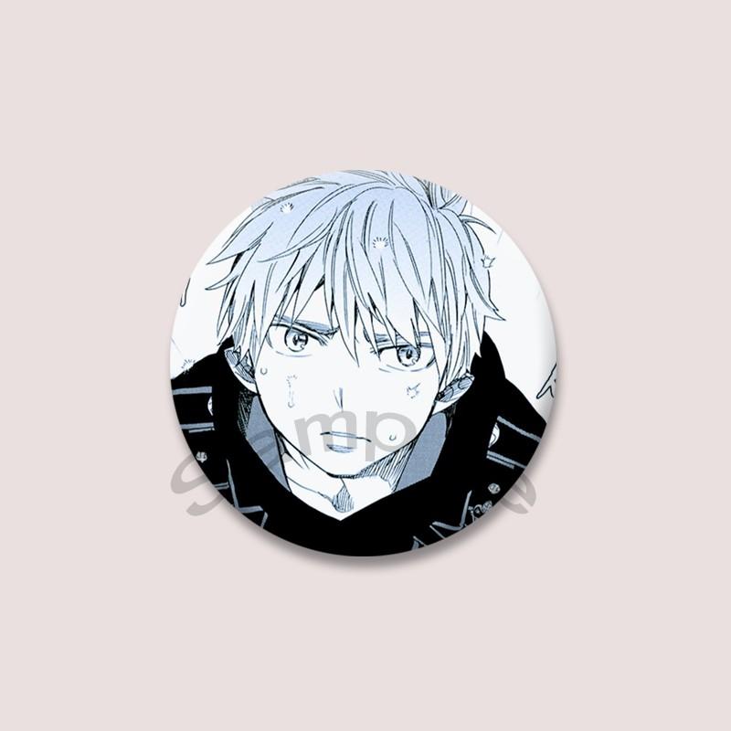 Creative Anime Blue Exorcist Brooch Pins Rin Okumura Mephisto Pheles Cartoon Badge Backpack Hat Clothes Jewelry Accessories Gift