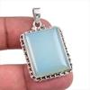 Натуральный драгоценный камень халцедон 925 пробы, стерлинговое серебро, ювелирный кулон 1,50 дюйма G2p92