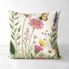 Pieces Vintage Wildflower Butterfly Throw Pillow Covers Pattern Cushion Cover Suitable for Sofa Bedroom Car Pillow Cover