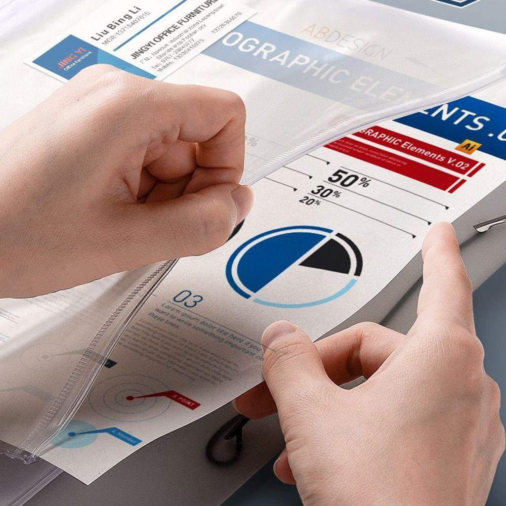 Loose Leaf Storage Booklet A4/A5/B5 Binder Photo Album Multifunctional Archives Bag  School