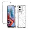 For Motorola Moto G34 5G Case Precise Cutouts Acrylic TPU Clear Phone Cover with Laser-printed Film