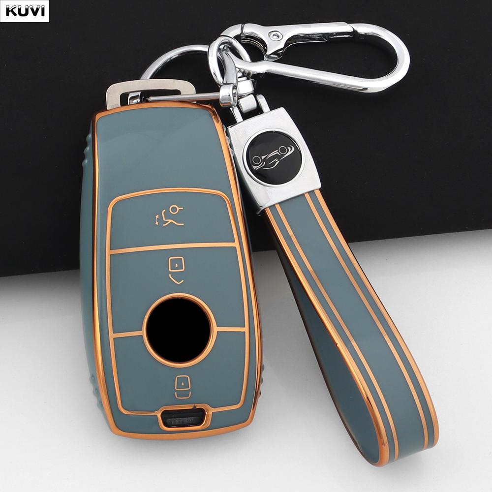 NHFW5 For Mercedes Benz A B C E S G GLB GLC GLE Class GLS W177 W205 W213 W222 G63 X167 E200 E300 AMG TPU Car Key Cover Case Fob Holder