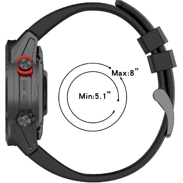 REYDA Силиконовый ремешок, совместимый с Garmin Fenix 8 43 мм, 20 мм ремешок для часов с быстрой фиксацией, мягкий дышащий силиконовый браслет, спортивный браслет, сменный ремешок