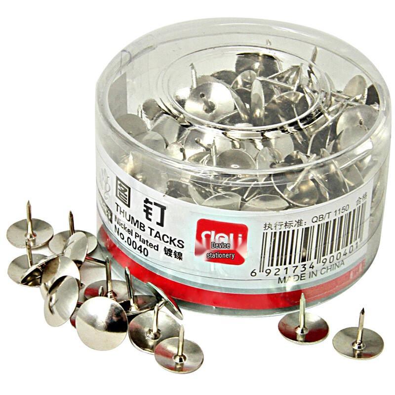 Deli Nickel-Plated Pushpins