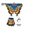 Butterfly Cloak for Kids Performance Cosplay Colorful Fairy Wing Costume with Fluttering Sleeves Layered Hem Carnivals Skirt Halloween Photography