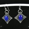 Natural Lapis Lazuli Antique Earrings 925 Sterling Silver Earring, Boho Silver Jewelry Dangle Earrings, Gifts For Enganement Gifts For Her