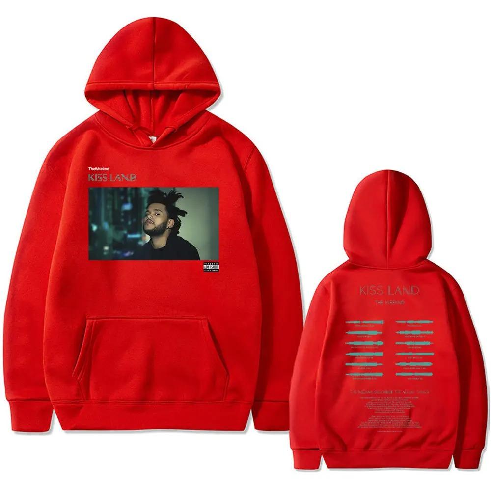 Модная Уличная Спортивная одежда Weeknd Kiss Land Двусторонний принт мужской Осенний флисовый Худи С длинным рукавом одежда