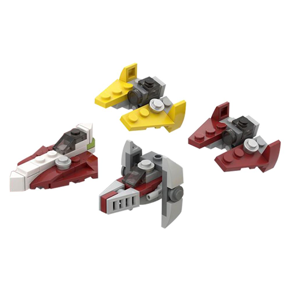 Gobricks MOC Космос Микро Республика Звездные Истребители Космический Корабль Строительные Блоки Планета Империя Модель Истребителя TIE Игрушки Сделай Сам Подарок для Детей