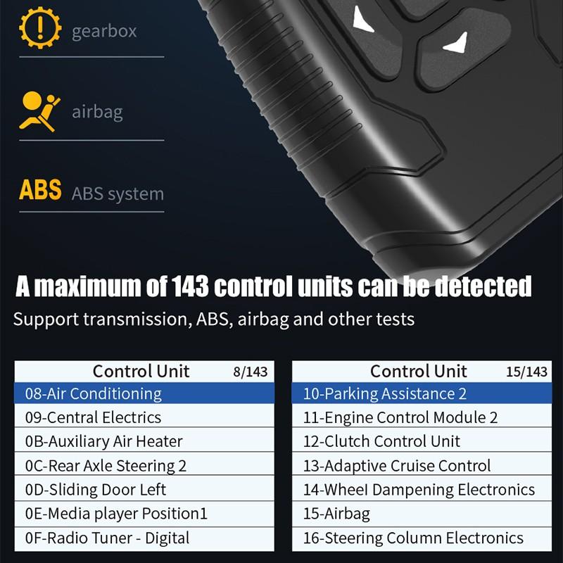 Инструмент обнаружения Obd2, карта считывания кода, ABS, подушка безопасности, автомобильный прибор для диагностики неисправностей, детектор двигателя