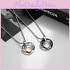 Unisex Titanium Steel Geometric Pendant Chain With Sleek Style For Fashion Enthusiasts