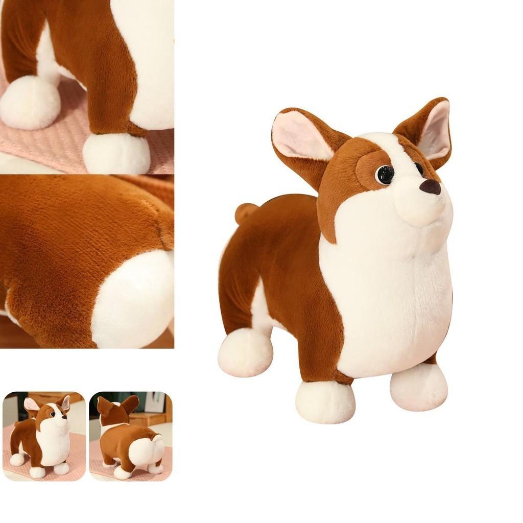 Wholesale Corgi Plush Doll Perfect For Sleeping And Cuddling 45cm Brown And White