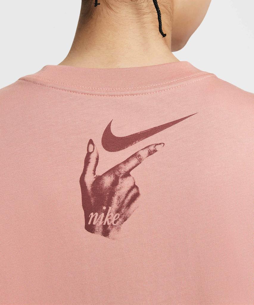 Nike Спортивная футболка оверсайз с длинным рукавом W - Красная Звездная Пыль / Ih7696-618