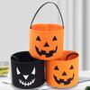 Ведро для сладостей на Хэллоуин, держатель для конфет в виде тыквы, держатель для сладостей из фетра, держатель для хранения подарков на Хэллоуин для вечеринки