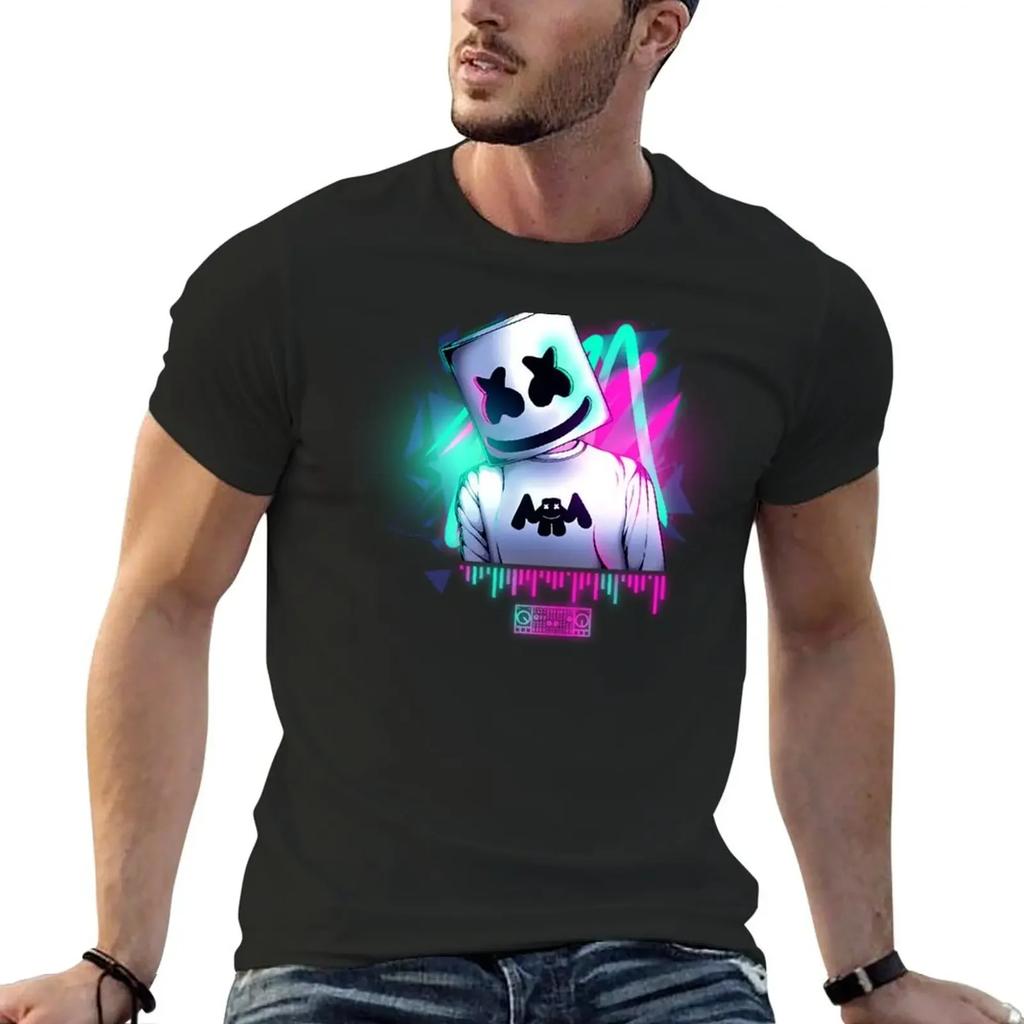 Футболка Marshmello футболки футболка с принтом футболка с принтом черные футболки для мужчин