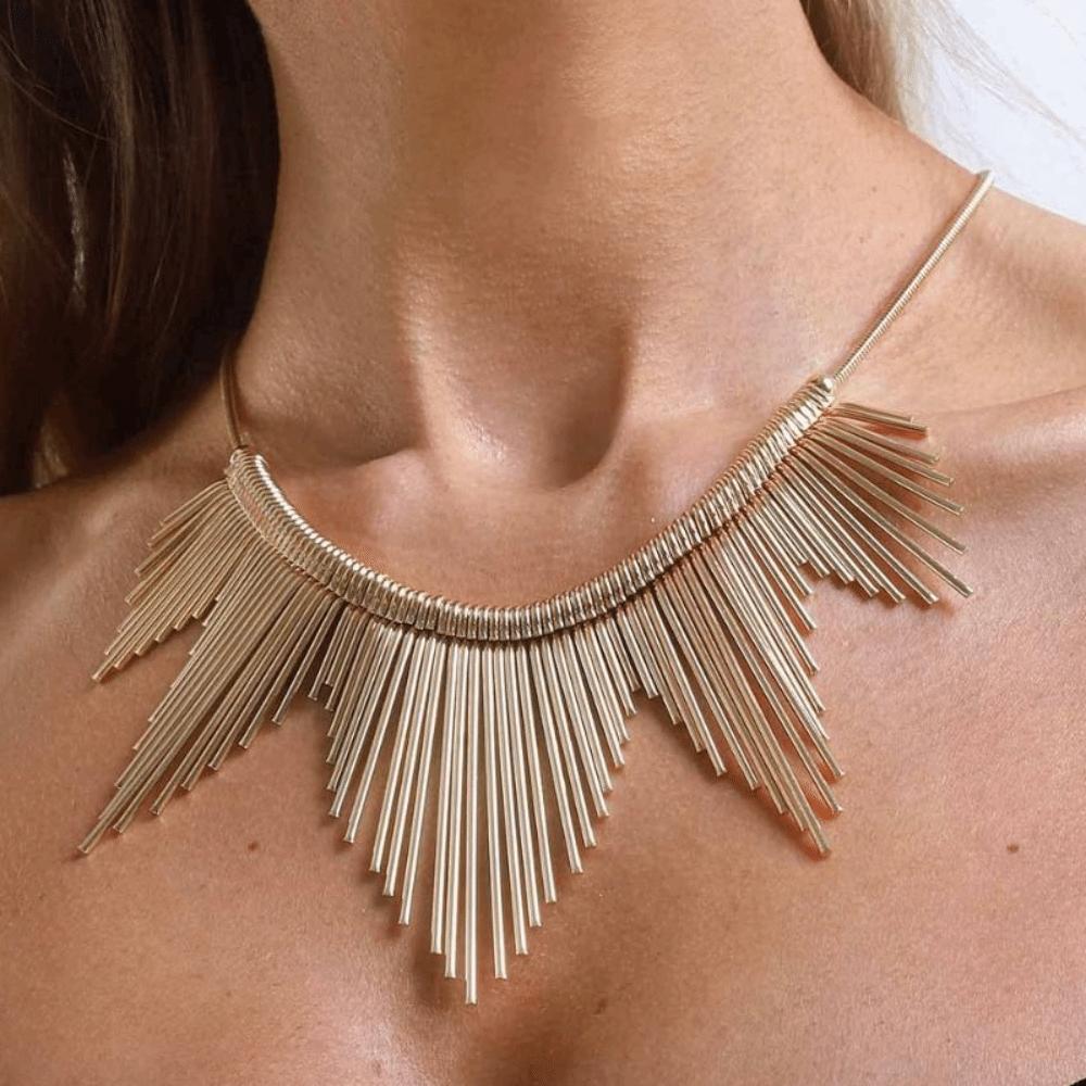 Silver Metal Line Necklace Charm Gold Collarbone Chain Simple Geometric Necklace Gift