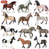 Oenux Farm Animals Steed Foal Clydesdale Arabian Horse Model Action Figures Equestrian PVC Collection Education Kid Toy Gift