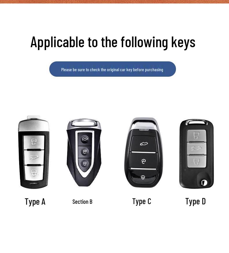 Zotye Genuine Leather Key Case for T600, T700, T300, Damaix7, X5, SR9, SR7, Z700