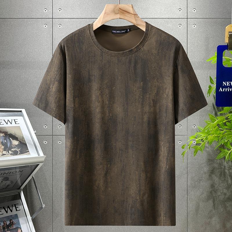 4XL-12XL Большие размеры Топы Мужские футболки Летняя винтажная одежда Модные футболки Футболка большого размера с коротким рукавом