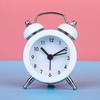 Милый мини-металлический круглый будильник, настольный электронный цифровой будильник для спальни, гостиной, креативное украшение для дома