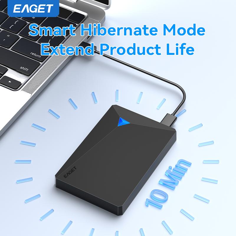 EAGET Портативный внешний жесткий диск HDD — ультрапортативное внешнее решение для хранения данных с огромной емкостью USB 3.0 для ПК, Mac, PlayStation