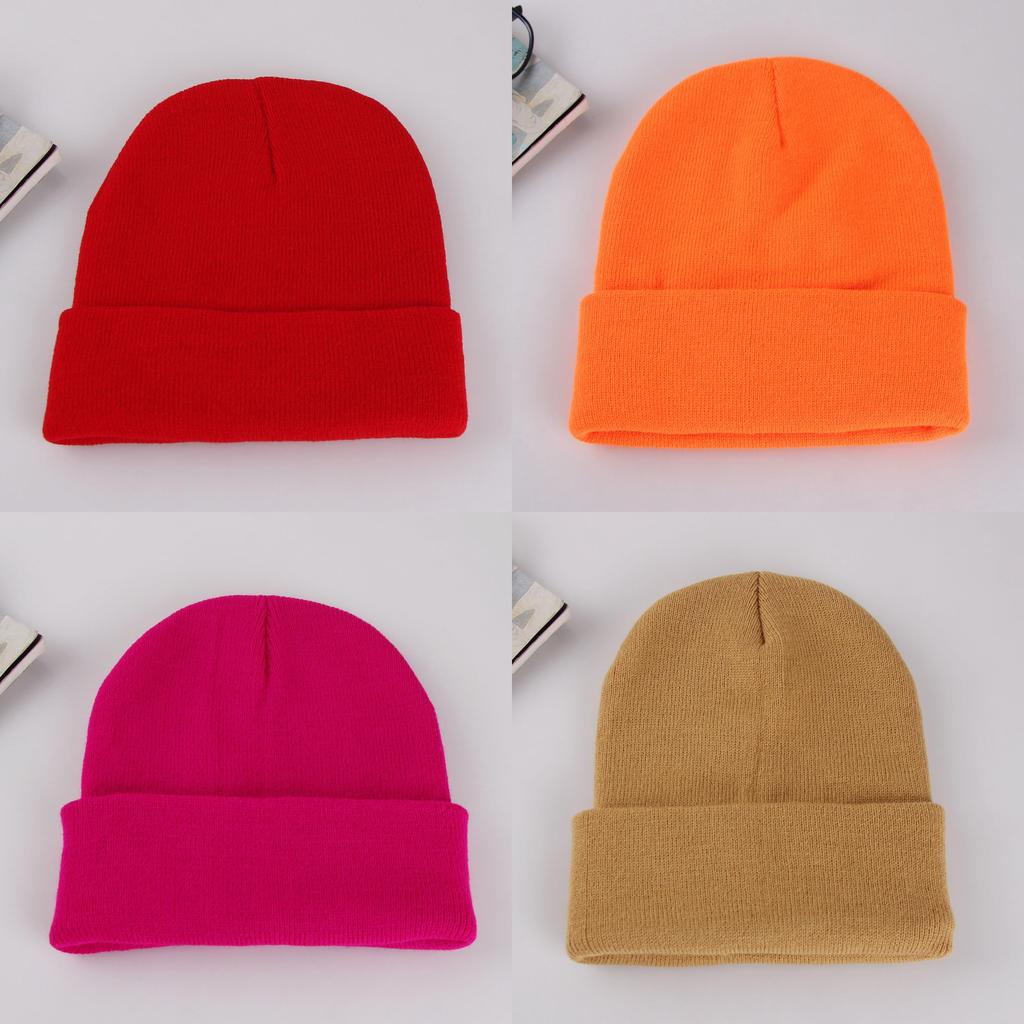Knit Hat For Adults Winter Warmth Windproof Acrylic Cap For Casual Use