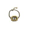 GUCCI Brass Faux Crystal Bracelets Unisex Gold 809072922