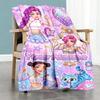 Demon Hunter Girls 8 Personalized Text Blanket Cozy Personalized Blanket Soft Warm Cozy Throw For Livingroom Seaside Bedding Couch