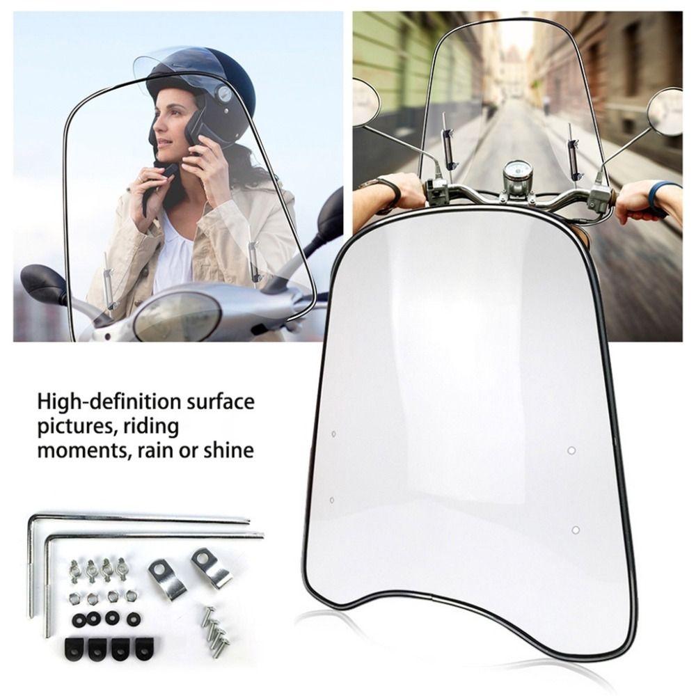 Transparent Motorcycle Windshield Universal Motorcycle Wind Deflector Motocycle Extension Spoiler
