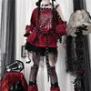 2KWEIRD Харадзюку Панк Полосатый Принт Футболки Y2k Готические Девушки С Открытыми Плечами Синий Красный Свободные Футболки с Надписью Бабочка 2000-х Субкультура Гранж Футболки