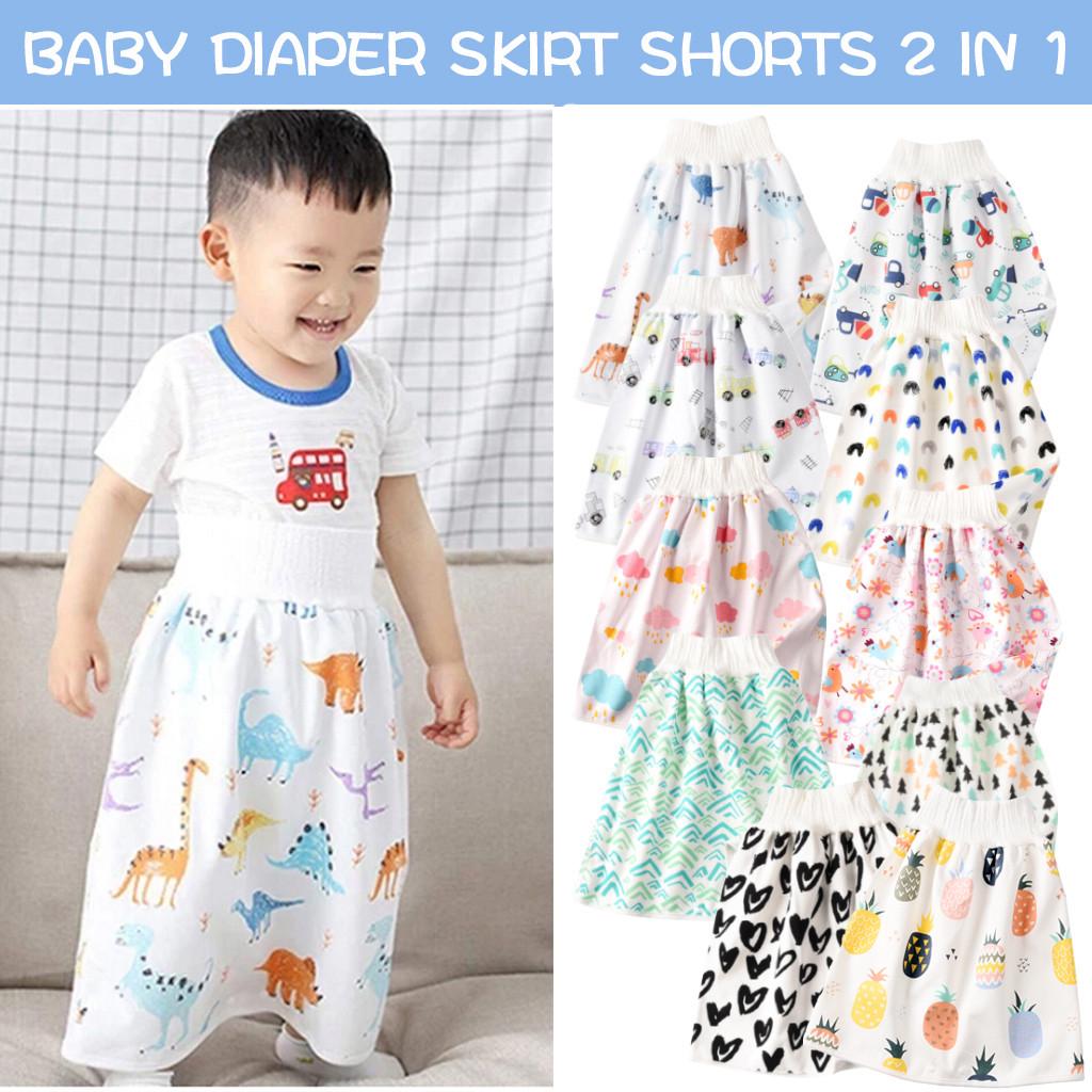 Comfy Reusable Baby Diaper Skirt Shorts 2 In 1 Boy's Girl's Training Skirt