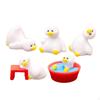5 Pieces 3D Craft Figurine Computer Decors Collectible Sculpture Small Duck Statues for Desk Car