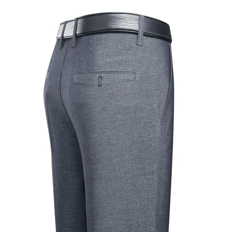 2024 Весна/Лето Новые мужские повседневные брюки среднего возраста Свободные прямые мужские брюки с высокой талией