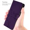 Coque de Protection - BOOLING - pour Samsung Galaxy A17 5G/4G - Cuir PU Papillon Violet Nuit - 2 Vitres