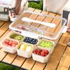 Snack Box with 8 Compartments Space-Saving Snack Plate for Sweets Nuts Fruit Storage Snack Tray Versatile Snack Organizer