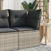 VidaXL Garden Corner Sofa and Cushions, Seat with Backrest and Cover, Outdoor Patio Balcony Terrace Furniture, Grey 366175
