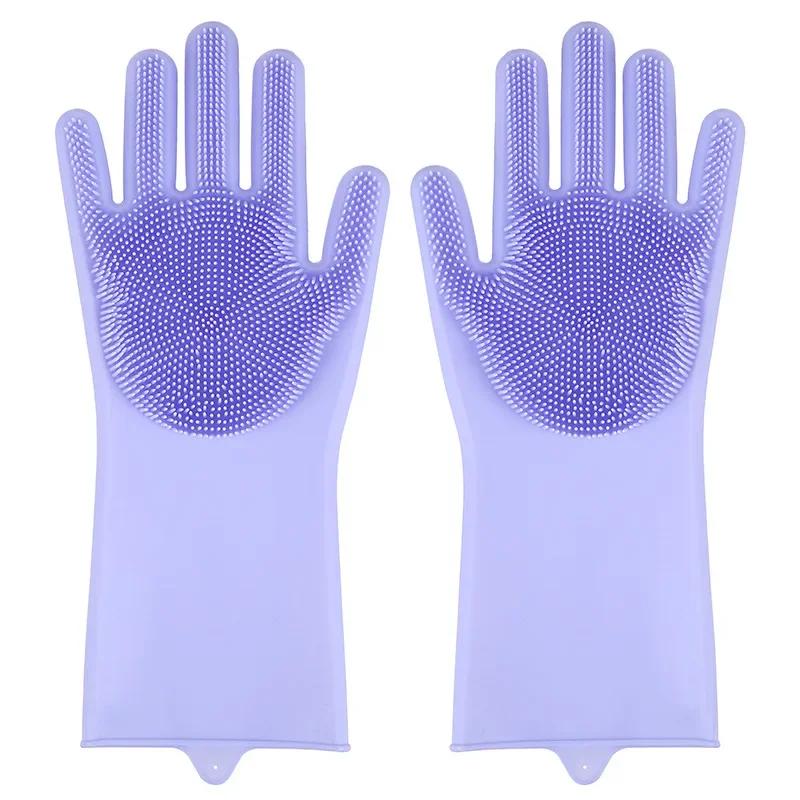 Перчатки для чистки домашних животных, волшебное чистящее средство для мытья посуды, силиконовая губка, перчатка для удаления шерсти, перчатка для купания собак и кошек, шампунь, скруббер