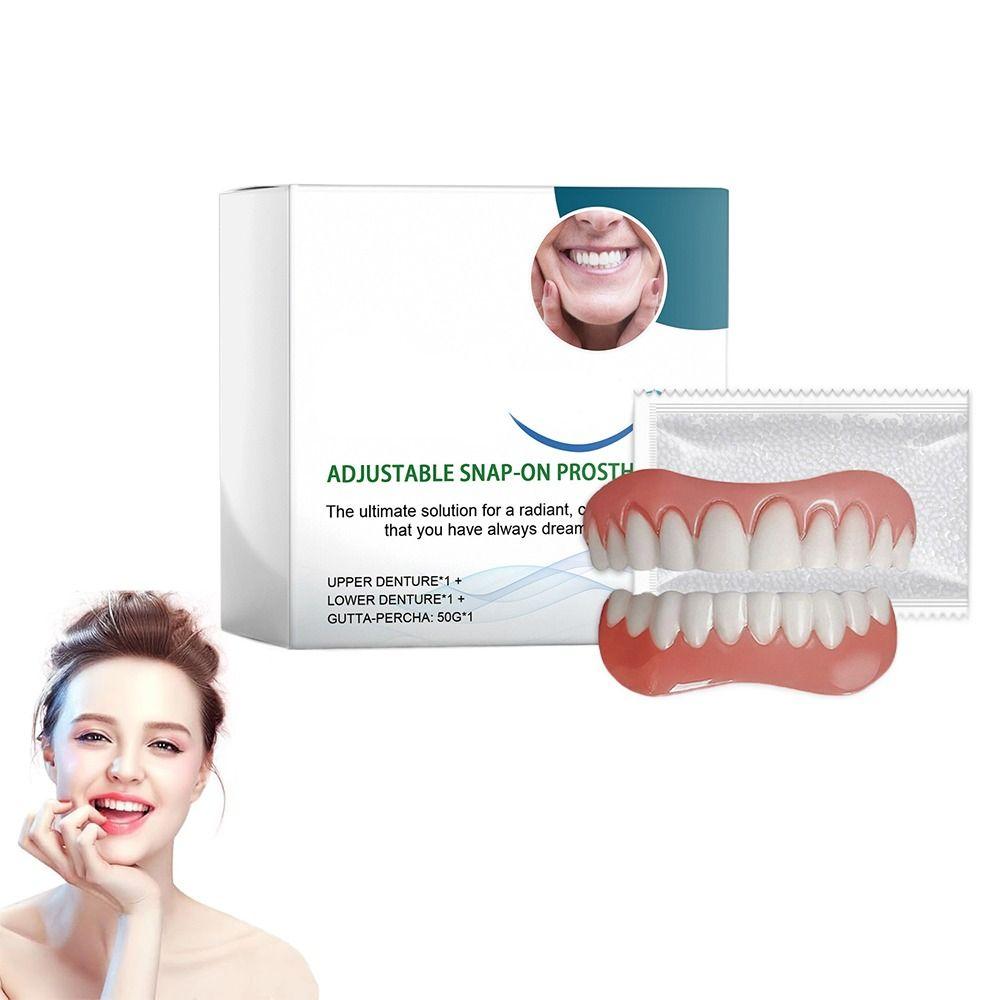 Мягкий силиконовый набор для перебазировки зубных протезов, удобный и простой в использовании, мгновенные зубы для мужчин и женщин