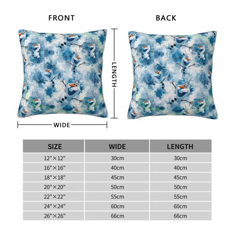 Custom Frozen Olaf Elsa Manga Pillow Case 45x45cm Nordic Cushion Cover Soft Pillowcase