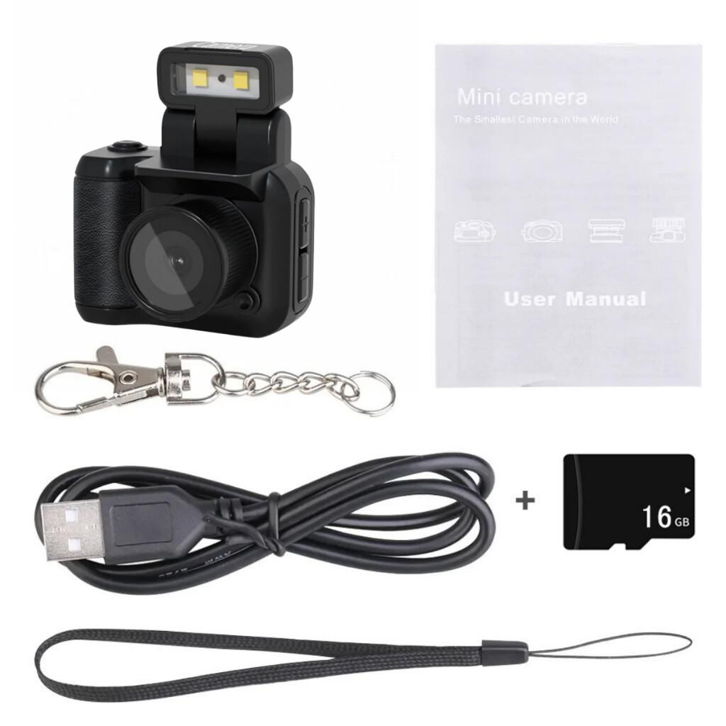 Y4000 Мини камера с экраном HD 1080P Портативная ретро ультракомпактная мини камера видеорегистратор с лампой-вспышкой и док-станцией для аккумулятора