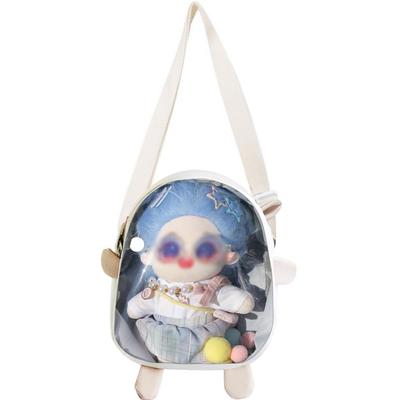 [YUYAKESHI] Сумка-шоппер Ita-Bag, Прозрачный рюкзак/сумка через плечо, Ягненок, Идеально для прогулок, Односторонняя прозрачная, Плюшевый кошелек, Моэ-товары, 2-в-1,