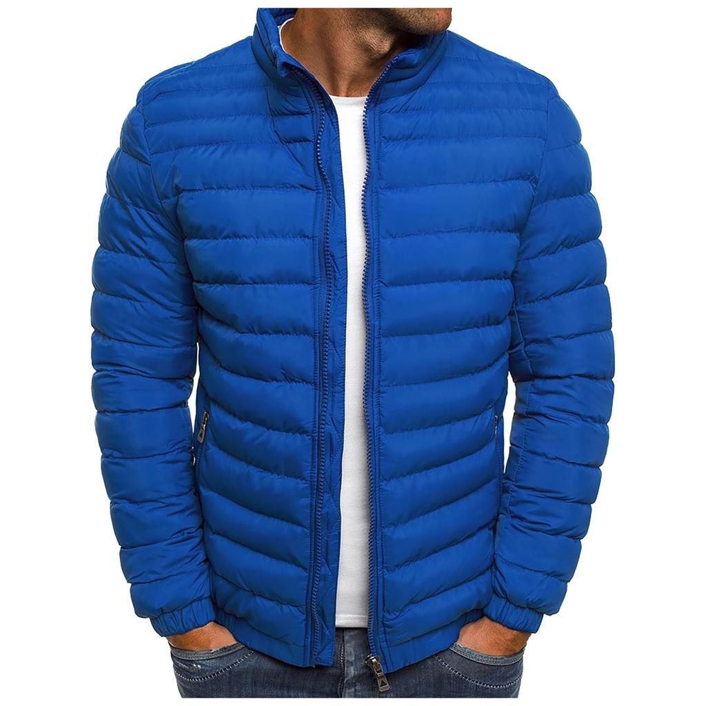 Men's Autumn Winter Zipper Warm Down Jacket Packable Light Coat