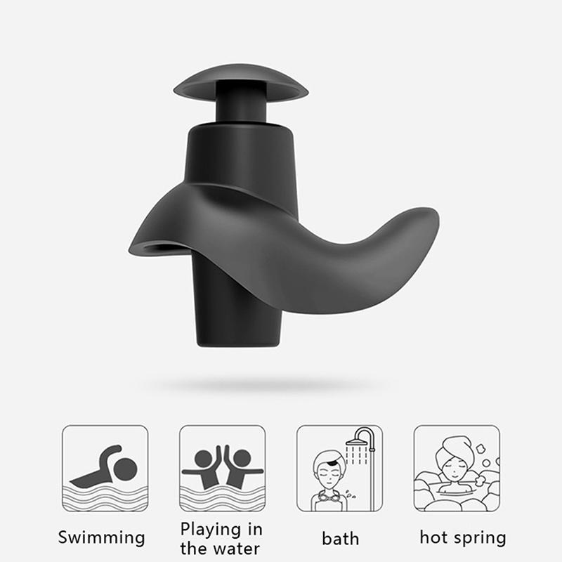 1 пара прочных затычек для ушей, классические портативные текстурированные водонепроницаемые мягкие затычки для ушей