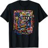 Африканское Outsider Art Абстрактная Фигура Короля Граффити Графическая Футболка