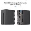 NP-F960/ NP-F970 Camera Battery and Charger Kit 1PC 7.2V 7800mAh Large Rechargeable Battery with