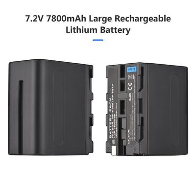 Комплект аккумуляторов и зарядного устройства для камеры NP-F960/NP-F970, 1 шт., большая перезаряжаемая батарея 7,2 В, 7800 мАч с